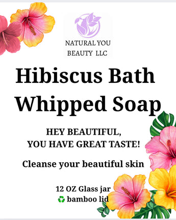 Hibiscus bath whipped soap